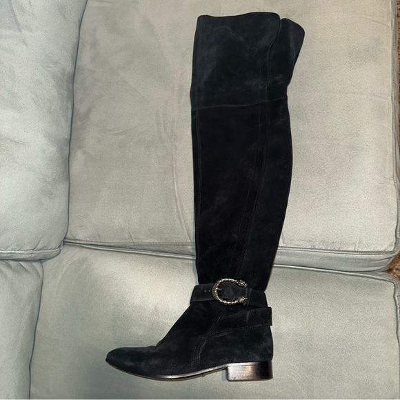 Gucci Dionysus suede over the knee boots size 37 1/2 black - Picture 13 of 16